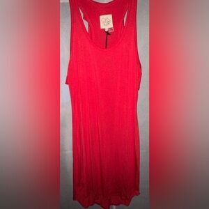 NWT CHASER COOL JERSEY RUFFLE RACER BACK SHIRTTAIL MINI DRESS